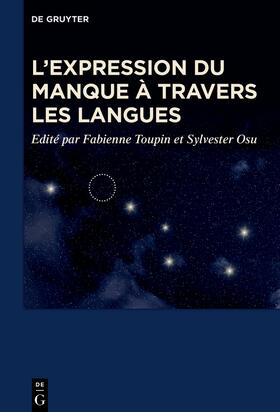 Toupin / Osu |  L’expression du manque à travers les langues | Buch |  Sack Fachmedien