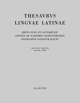  Thesaurus linguae Latinae. Fasc. IX: repressio – resilio | Buch |  Sack Fachmedien