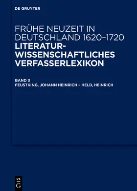 Arend / Jahn / Robert | Frühe Neuzeit in Deutschland 1620-1720. Literaturwissenschaftliches Verfasserlexikon. Band 3 | Buch | 978-3-11-073123-1 | sack.de