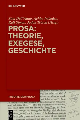 Dell’Anno / Imboden / Simon | Prosa: Theorie, Exegese, Geschichte | E-Book | sack.de