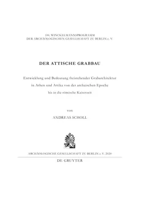 Scholl |  Der attische Grabbau | Buch |  Sack Fachmedien