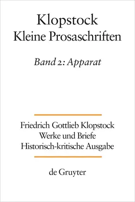 Gronemeyer / Hurlebusch / Klopstock |  Apparat | Buch |  Sack Fachmedien