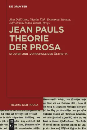 Dell'Anno / Fink / Heman |  Jean Pauls Theorie der Prosa | Buch |  Sack Fachmedien