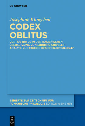 Klingebeil / Klingebeil-Schieke |  Codex oblitus | Buch |  Sack Fachmedien