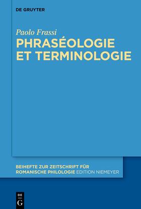 Frassi |  Phraséologie et terminologie | eBook | Sack Fachmedien