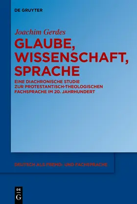 Gerdes |  Glaube, Wissenschaft, Sprache | Buch |  Sack Fachmedien