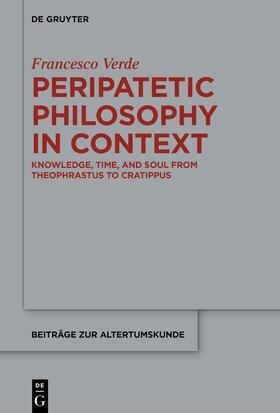 Verde |  Peripatetic Philosophy in Context | Buch |  Sack Fachmedien
