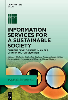 Fombad / Chisita / Onyancha |  Information Services for a Sustainable Society | Buch |  Sack Fachmedien
