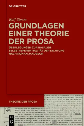 Simon |  Grundlagen einer Theorie der Prosa | Buch |  Sack Fachmedien