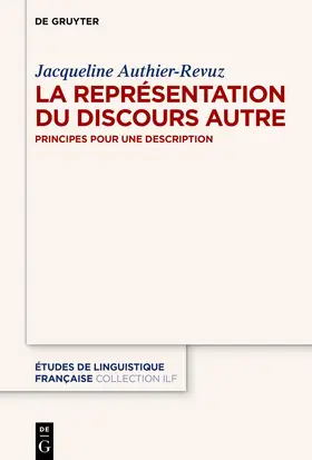 Authier-Revuz |  La Représentation du Discours Autre | Buch |  Sack Fachmedien