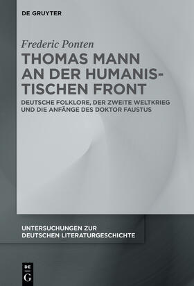 Ponten |  Thomas Mann an der Humanistischen Front | Buch |  Sack Fachmedien