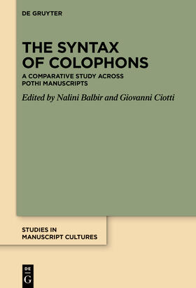Balbir / Ciotti |  The Syntax of Colophons | Buch |  Sack Fachmedien