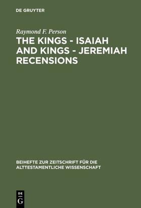 Person |  The Kings – Isaiah and Kings – Jeremiah Recensions | eBook | Sack Fachmedien