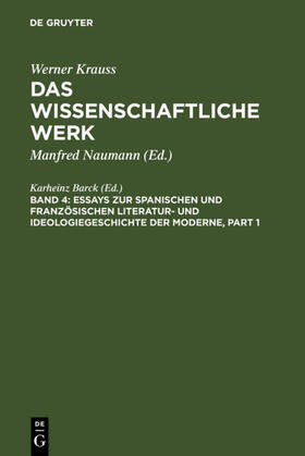 Barck |  Essays zur spanischen und französischen Literatur- und Ideologiegeschichte der Moderne | eBook | Sack Fachmedien