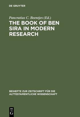 Beentjes |  The Book of Ben Sira in Modern Research | eBook | Sack Fachmedien