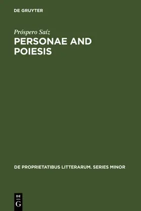 Saíz |  Personae and Poiesis | eBook | Sack Fachmedien