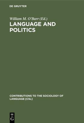 O’Barr |  Language and Politics | eBook | Sack Fachmedien