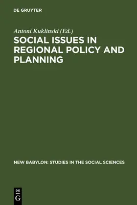 Kuklinski |  Social Issues in Regional Policy and Planning | eBook | Sack Fachmedien