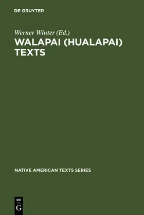 Winter |  Walapai (Hualapai) Texts | eBook | Sack Fachmedien