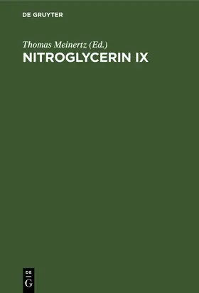 Meinertz |  Nitroglycerin IX | eBook | Sack Fachmedien