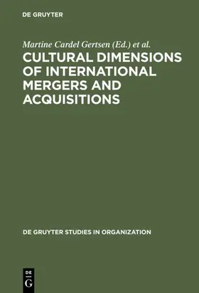 Cardel Gertsen / Søderberg / Torp |  Cultural Dimensions of International Mergers and Acquisitions | eBook | Sack Fachmedien