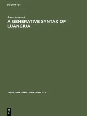 Salmond |  A Generative Syntax of Luangiua | eBook | Sack Fachmedien