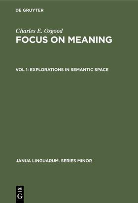 Osgood |  Explorations in Semantic Space | eBook | Sack Fachmedien