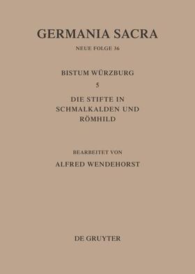 Wendehorst |  Die Bistümer der Kirchenprovinz Mainz: Das Bistum Würzburg 5: Die Stifte in Schmalkalden und Römhild | eBook | Sack Fachmedien