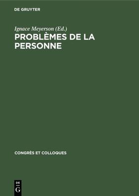 Meyerson |  Problèmes de la personne | eBook | Sack Fachmedien