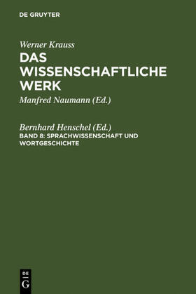 Henschel |  Sprachwissenschaft und Wortgeschichte | eBook | Sack Fachmedien