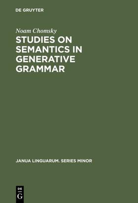 Chomsky |  Studies on Semantics in Generative Grammar | eBook | Sack Fachmedien