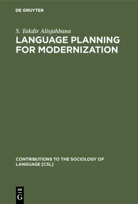 Alisjahbana |  Language Planning for Modernization | eBook | Sack Fachmedien