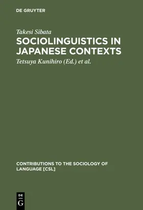 Sibata / Kunihiro / Inoue |  Sociolinguistics in Japanese Contexts | eBook | Sack Fachmedien