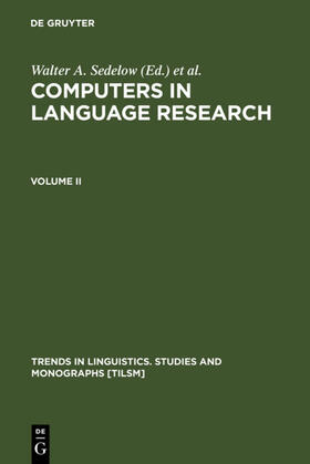 Sedelow / Yeates Sedelow |  Computers in Language Research 2 | eBook | Sack Fachmedien