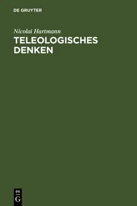 Hartmann |  Teleologisches Denken | eBook | Sack Fachmedien