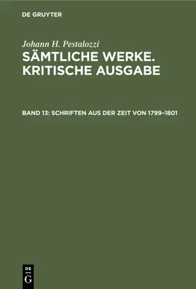 Schönebaum / Schreinert |  Schriften aus der Zeit von 1799–1801 | eBook | Sack Fachmedien