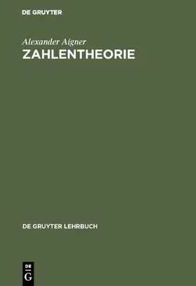 Aigner |  Zahlentheorie | eBook | Sack Fachmedien