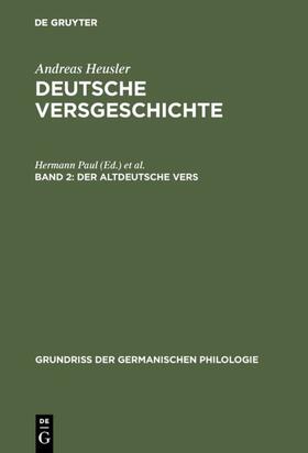 Heusler |  Der altdeutsche Vers | eBook | Sack Fachmedien