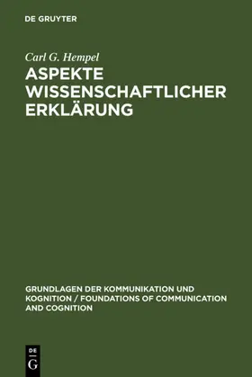 Hempel |  Aspekte wissenschaftlicher Erklärung | eBook | Sack Fachmedien