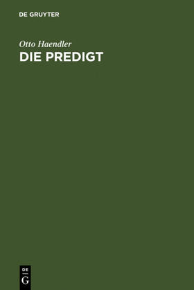 Haendler |  Die Predigt | eBook | Sack Fachmedien