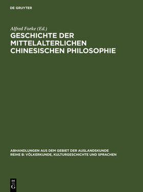 Forke |  Geschichte der mittelalterlichen chinesischen Philosophie | eBook | Sack Fachmedien