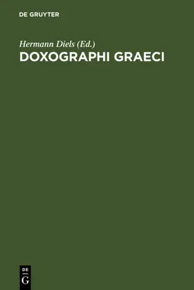 Diels |  Doxographi Graeci | eBook | Sack Fachmedien