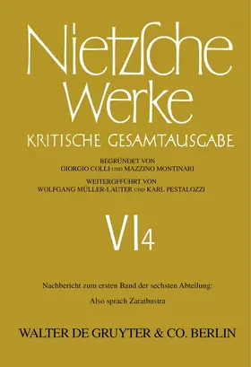 Haase / Montinari |  Nietzsche. Werke. Band 4: Nachbericht zum ersten Band der sechsten Abteilung | eBook | Sack Fachmedien