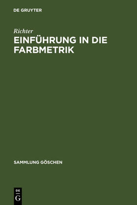 Richter |  Einführung in die Farbmetrik | eBook | Sack Fachmedien