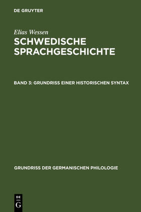 Wessen |  Grundriß einer historischen Syntax | eBook | Sack Fachmedien