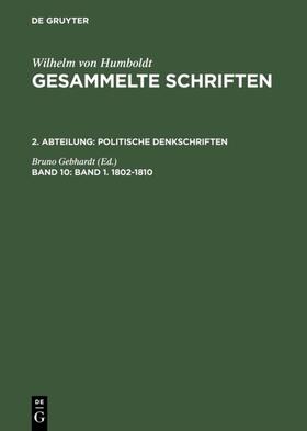 Gebhardt |  Band 1. 1802–1810 | eBook | Sack Fachmedien