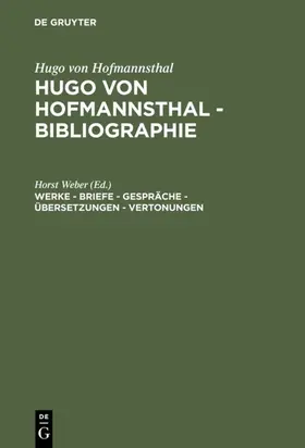 Weber |  Werke - Briefe - Gespräche - Übersetzungen - Vertonungen | eBook | Sack Fachmedien