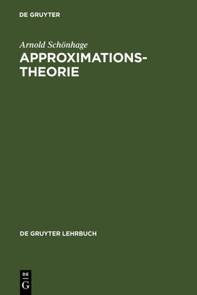 Schönhage |  Approximationstheorie | eBook | Sack Fachmedien