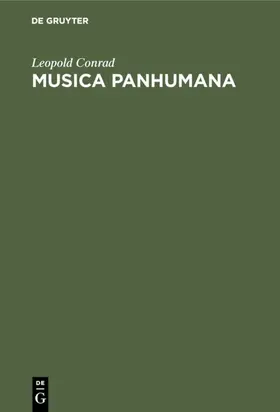 Conrad |  Musica Panhumana | eBook | Sack Fachmedien