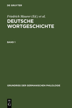 Maurer / Rupp |  Deutsche Wortgeschichte. Band 1 | eBook | Sack Fachmedien